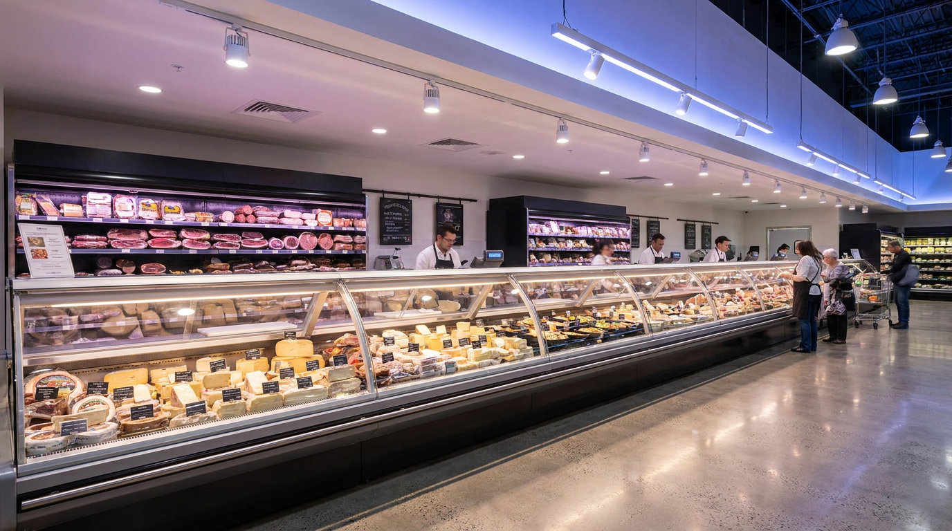 Vitrines Mostrador Refrigerades amb Vidre Corbat