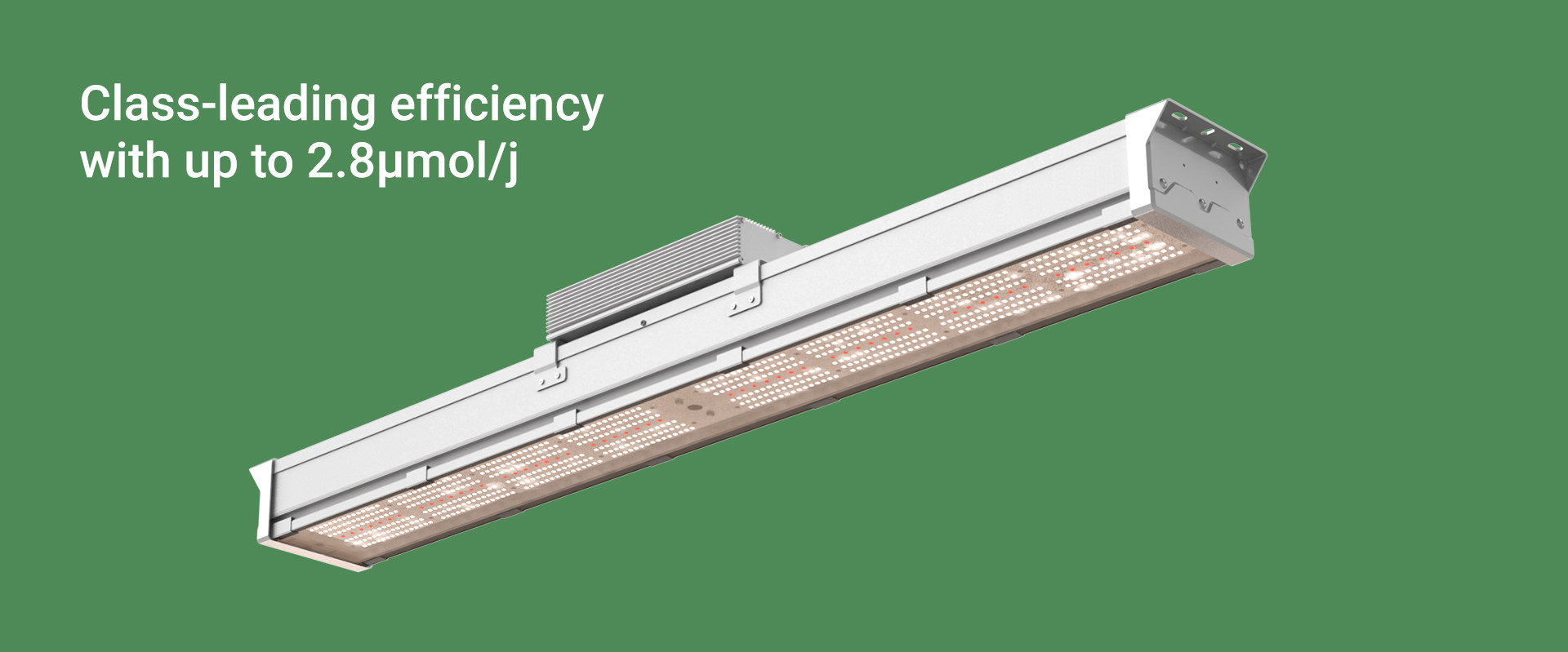 Class leading efficiency with up to 2.8µmolj